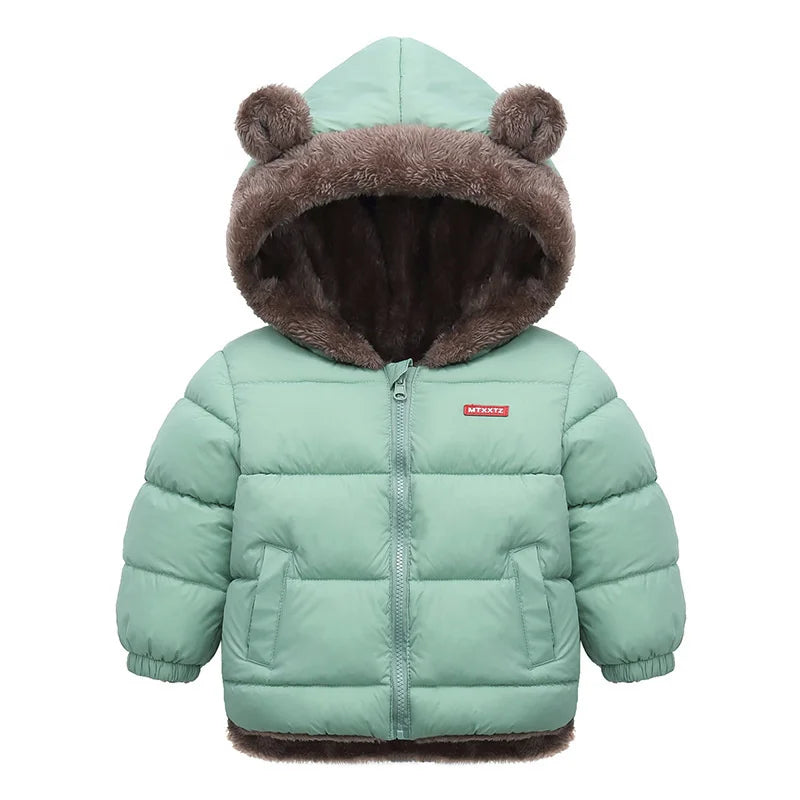 Veste Bébé Fille & Garçon à Capuche en Coton Épais et Douillet – Manteau Polaire et Rembourré en Cachemire – Vêtement d’Hiver Chaud pour Enfants 4-6 Ans - BLACKBEARD OUTDOOR INDUSTRIES