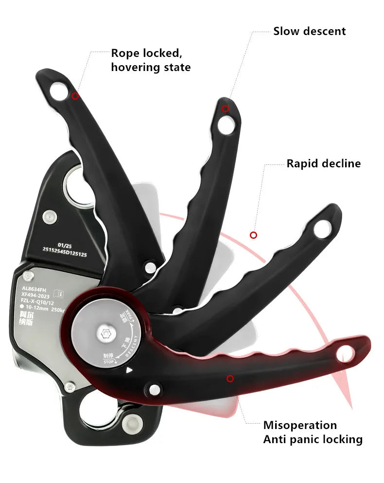 Descendeur d'Escalade Autobrake – Dispositif de Descente pour Travail en Hauteur et Sauvetage - BLACKBEARD OUTDOOR INDUSTRIES