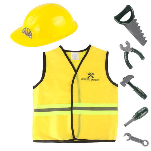 Kit Costumes Métiers Enfant 3-8 Ans – Déguisements Policier, Pompier, Médecin, Ingénieur - BLACKBEARD OUTDOOR INDUSTRIES