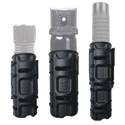 Holder Multifonction Molle pour Spray, Lampe de Poche et Baton - Rotation à 360° - Clip de Ceinture Police - Outil de Défense Personnel BLACKBEARD OUTDOOR INDUSTRIES