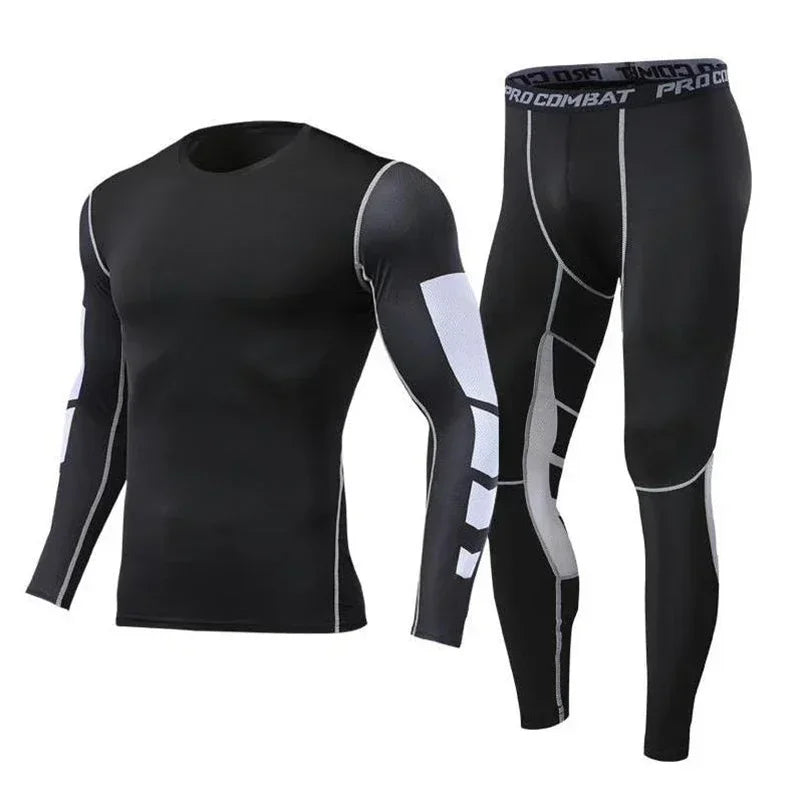 Ensemble sport homme compression, 2, 3 ou 5 pièces