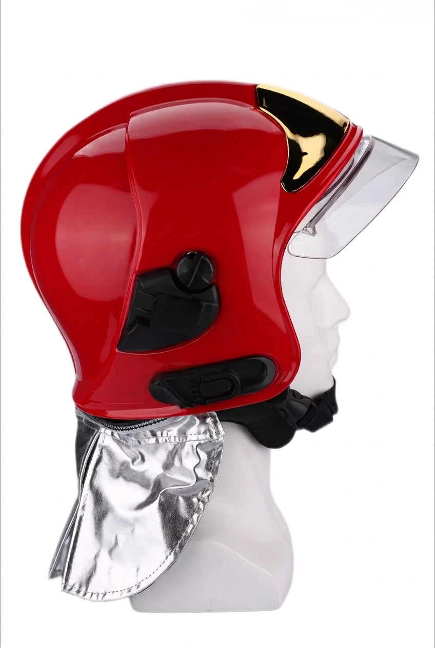 Casque de pompier type F1 – Noir, rouge ou jaune