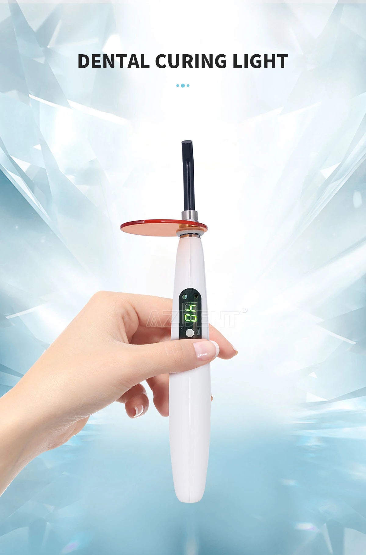 Lampe à Photopolymériser Sans Fil – AZDENT | LED Haute Puissance 1200–1500 mW/cm² Ma boutique