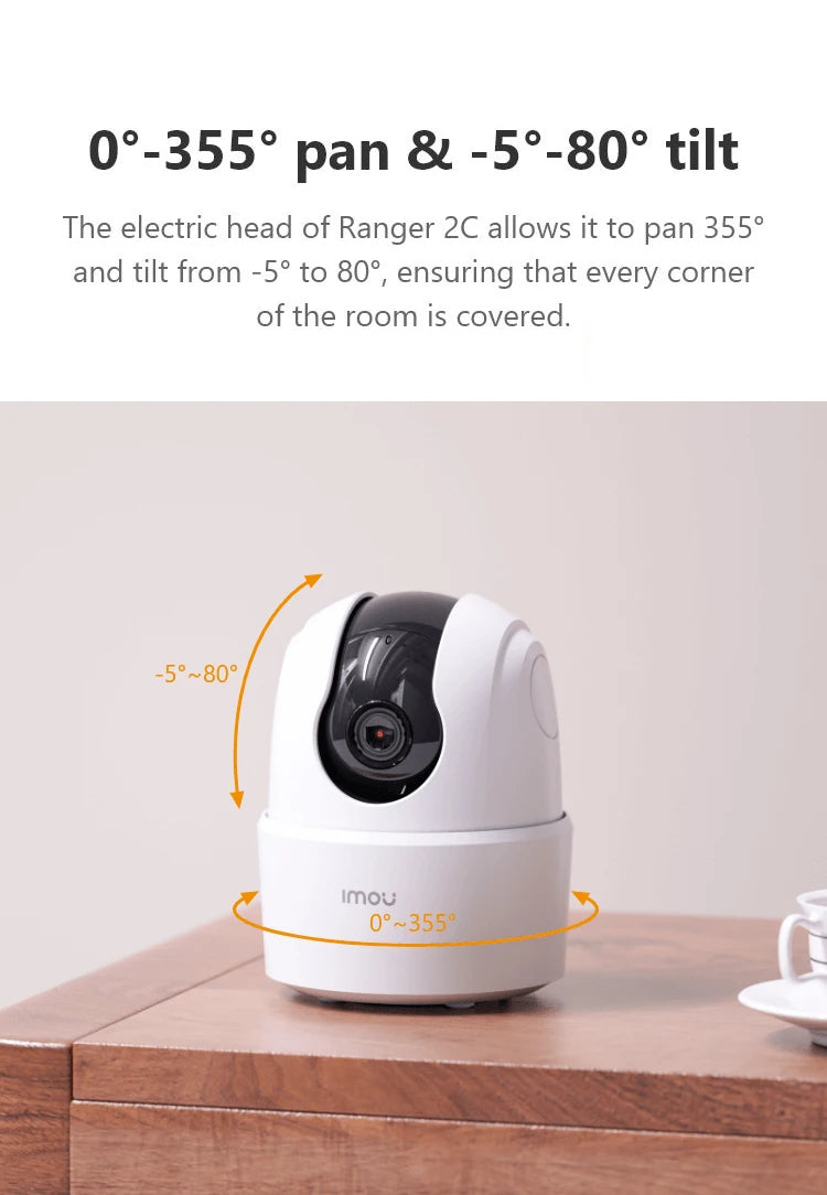 Caméra Surveillance WiFi Intérieure IMOU Ranger 2C — 5MP 360° Détection Humaine - BLACKBEARD OUTDOOR INDUSTRIES