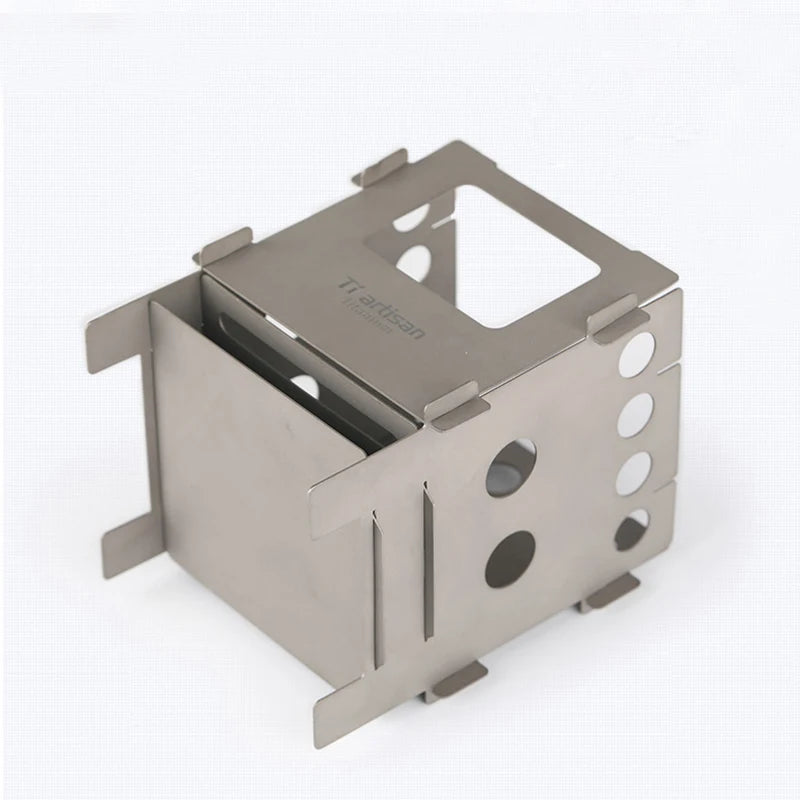 Réchaud à bois pliable en titane WS013T – Environ 126 g