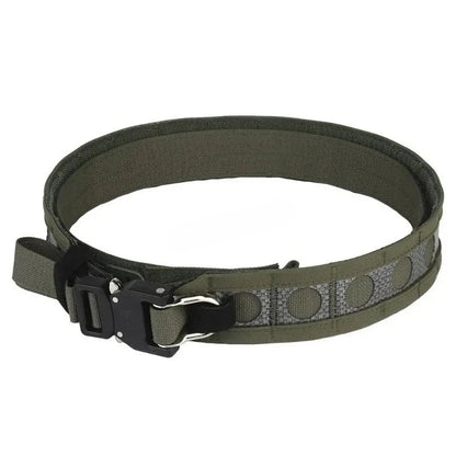Ceinture Tactique Ferro Bison – Ceinture de Combat à Double Couche avec Boucle Métallique D-Ring, Système MOLLE, Boucle à Détachement Rapide pour Airsoft, Chasse et Activités Tactiques BLACKBEARD OUTDOOR INDUSTRIES