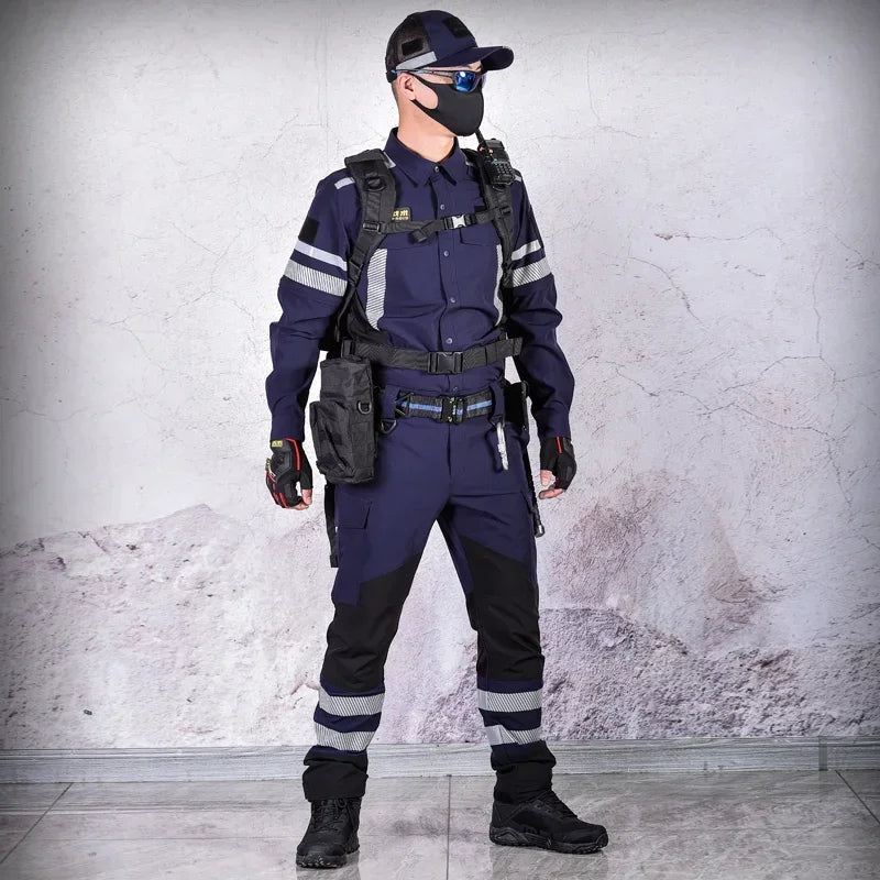 Combinaison de Sauvetage d'Urgence Été – Séchage Rapide, Respirante, Modulable | Bleu, Rouge, Noir