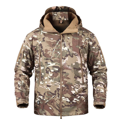 Outdoor TAD Men Military Tactical Hiking Jacket Lurker Shark Skin Softshell Outdoor Hunting Coat Hooded Multicam Camo Outerwear BLACKBEARD OUTDOOR INDUSTRIES