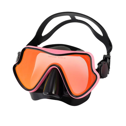 Masque de Plongée Snorkel en Silicone avec Verre Trempé – Large Vue Colorée pour Adultes et Jeunes - BLACKBEARD OUTDOOR INDUSTRIES