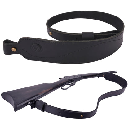 Sangle Fusil Cuir Véritable Réglable – Chasse, Carabine Vintage, 4mm, 2 Coloris