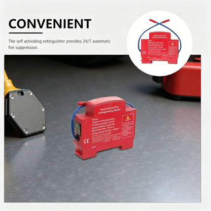 Extincteur Automatique Miniature – Déclenchement Thermique au Contact des Flammes 220V
