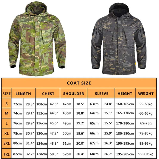 Veste Tactique M65 Camouflage Homme – Veste de Randonnée Imperméable avec Capuche - BLACKBEARD OUTDOOR INDUSTRIES