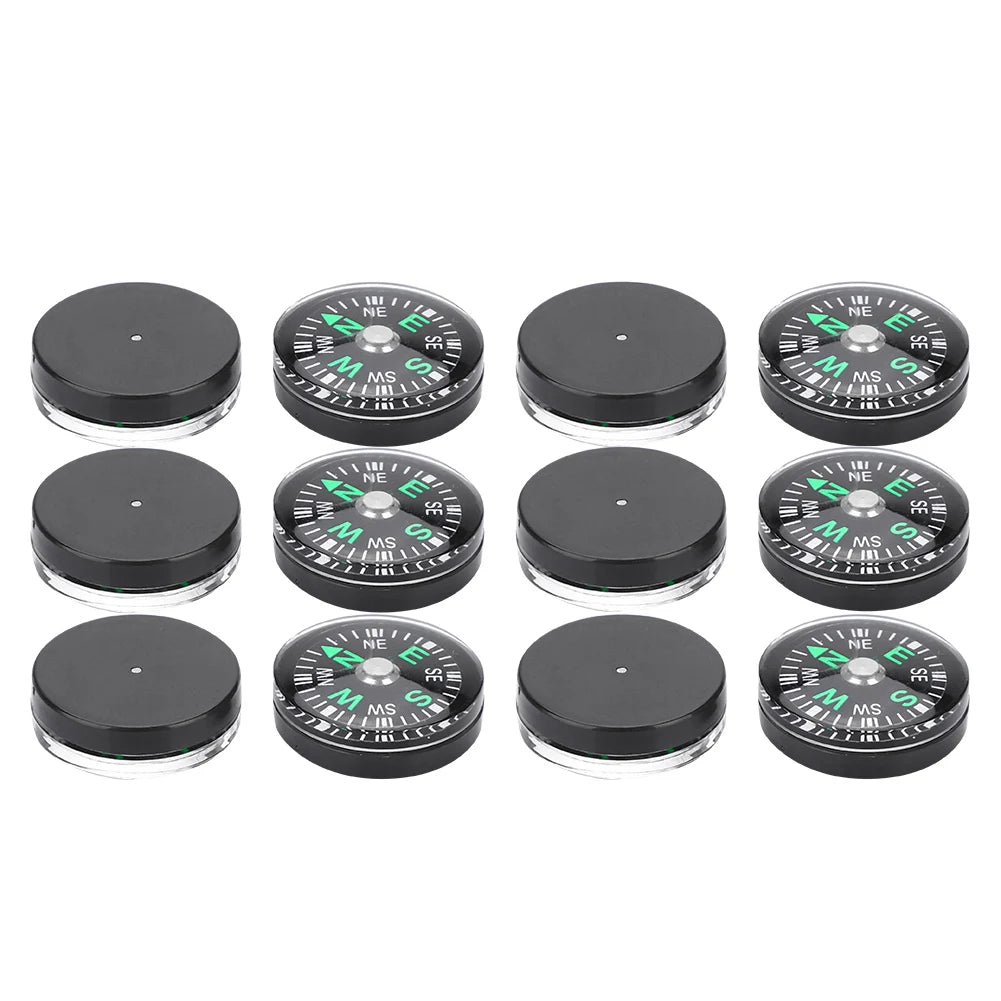 12 Pcs Mini Boussoles de Poche 20mm – Compas à Huile pour Randonnée, Camping et Activités Outdoor - BLACKBEARD OUTDOOR INDUSTRIES