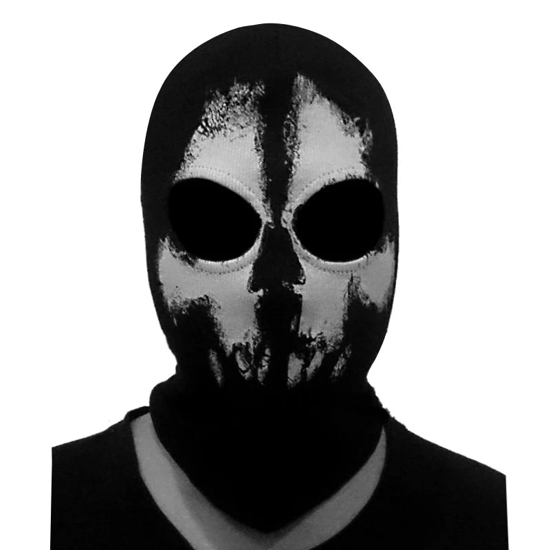 Cagoule Balaclava 100% Coton Ghost Skull – Masque Intégral Visage & Cou – Ski, Vélo, Airsoft – 26 Coloris