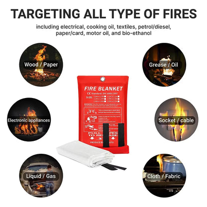 Couverture anti-feu en fibre de verre, 3 formats