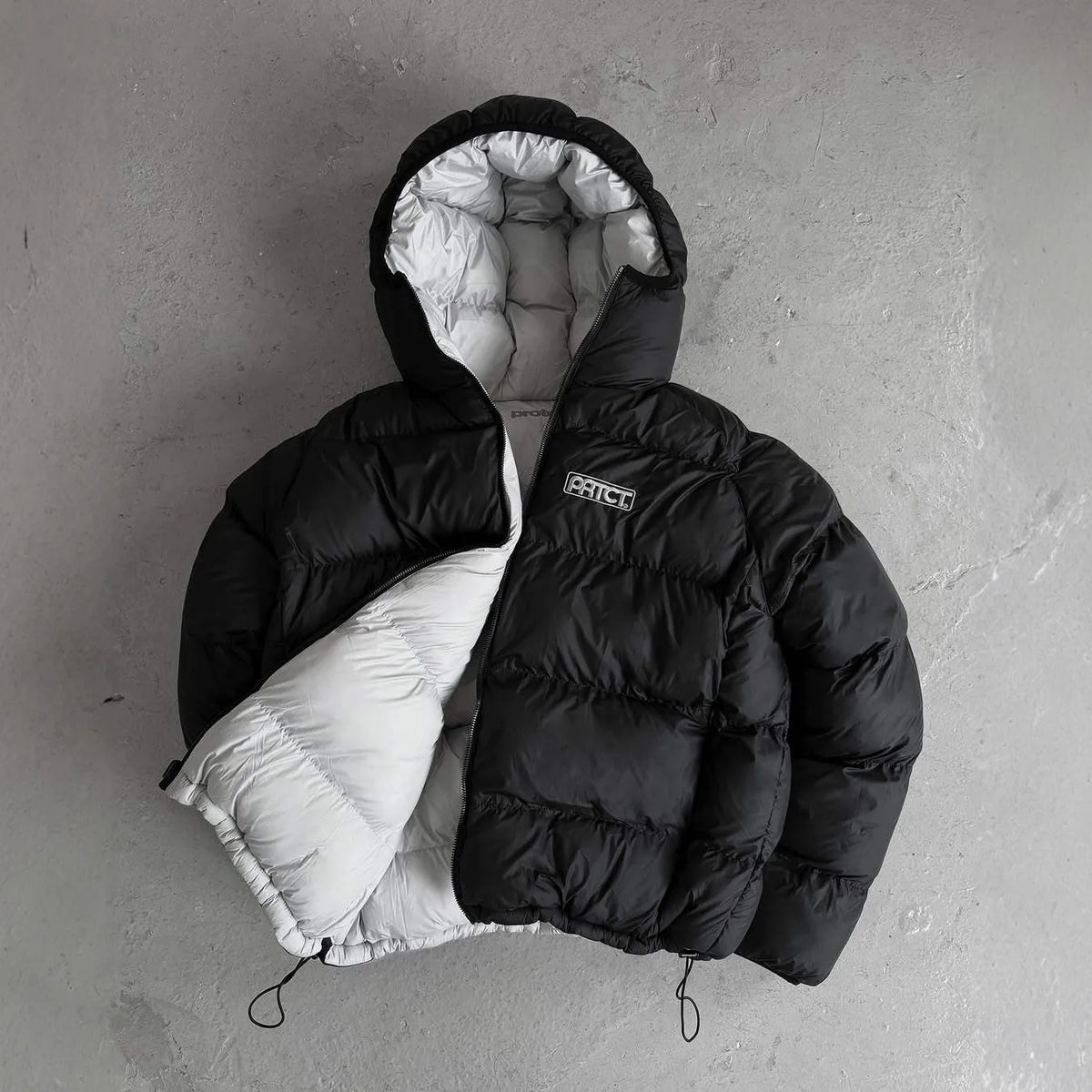 Doudoune réversible unisexe hiver à capuche - veste matelassée coupe-vent