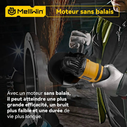 Meuleuse Angulaire Sans Fil MELLWIN 125mm M14 BLACKBEARD OUTDOOR INDUSTRIES