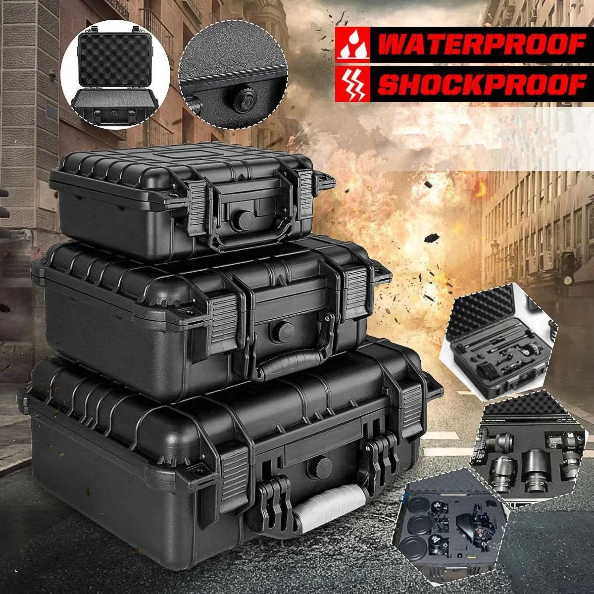 Mallette de Rangement Rigide Étanche avec Mousse Pré-Découpée – 9 Tailles Disponibles - BLACKBEARD OUTDOOR INDUSTRIES