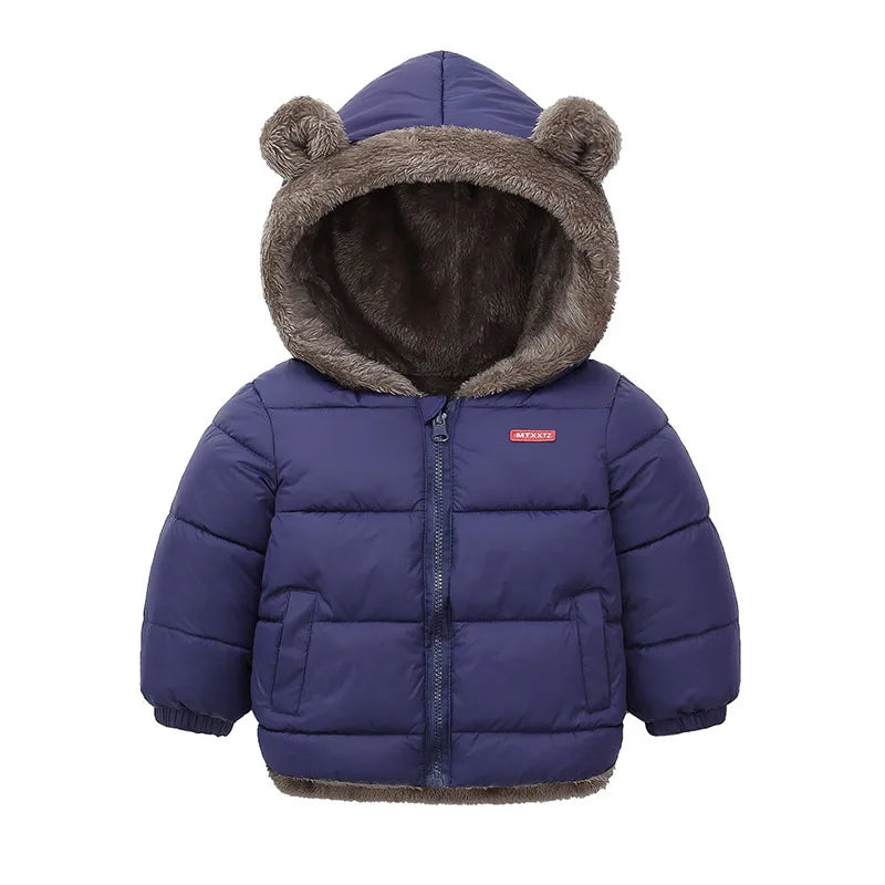 Veste Bébé Fille & Garçon à Capuche en Coton Épais et Douillet – Manteau Polaire et Rembourré en Cachemire – Vêtement d’Hiver Chaud pour Enfants 4-6 Ans - BLACKBEARD OUTDOOR INDUSTRIES