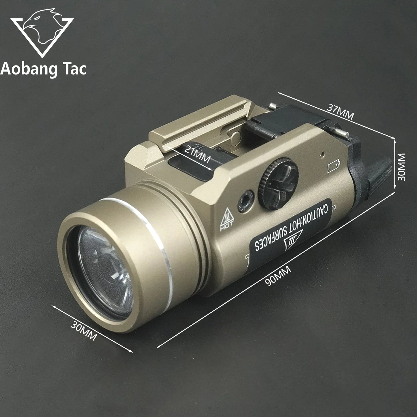 Lampe Tactique TR-1 pour Rail 21mm – LED Strobe, Compatible Glock G17 G19, Airsoft & Chasse