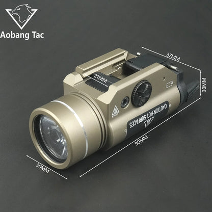 Lampe Tactique TR-1 pour Rail 21mm – LED Strobe, Compatible Glock G17 G19, Airsoft & Chasse