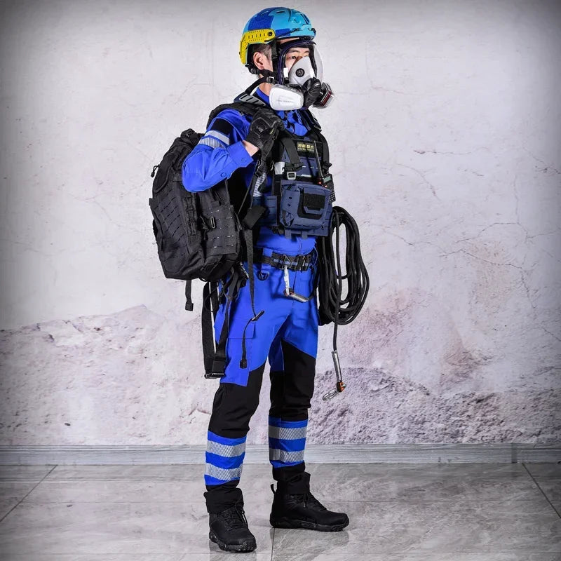 Combinaison de Sauvetage d'Urgence Été – Séchage Rapide, Respirante, Modulable | Bleu, Rouge, Noir