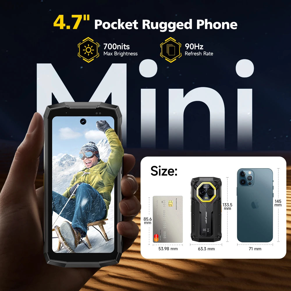 Smartphone Thermique Incassable 5G Ulefone Armor Mini