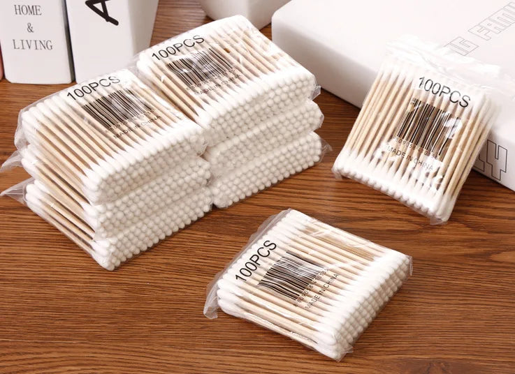 Coton-Tiges Double Têtes – Bâtonnets en Bois avec Embouts en Coton Pur – Nettoyage Nez, Oreilles & Soins Beauté - BLACKBEARD OUTDOOR INDUSTRIES