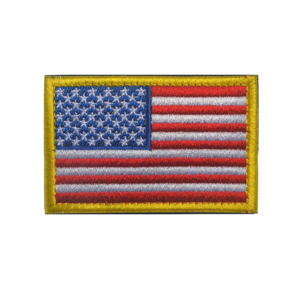 Patch Drapeaux Brodés Amérique et Caraïbes – 8×5 cm avec Velcro - BLACKBEARD OUTDOOR INDUSTRIES