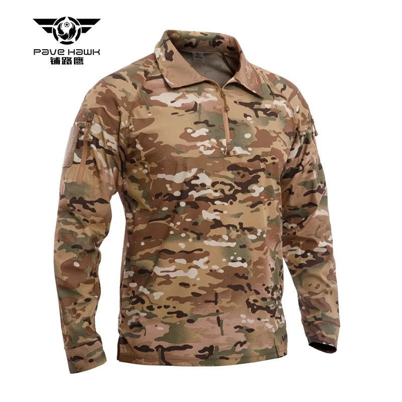 T-shirt tactique homme Pave Hawk PLY79 à manches longues