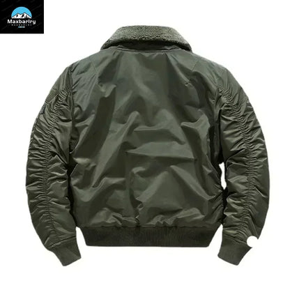 Veste Bomber Homme MA-1 Hiver – Col Fourrure | Veste Militaire Fonctionnelle avec Grandes Poches – Style Chasseur & Avion - BLACKBEARD OUTDOOR INDUSTRIES