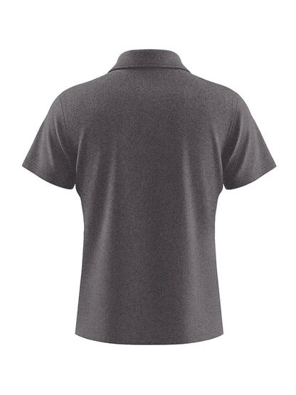 Polo Femme Col Boutonné Manches Courtes – Coupe Slim Stretch, Casual & Chic