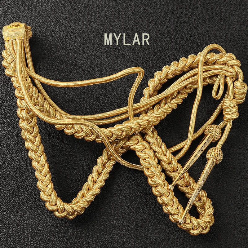 Épaulettes à franges et aiguillette dorées – Ensemble de cérémonie Bullion
