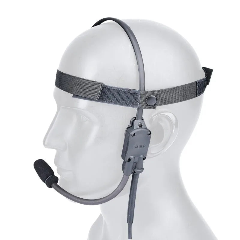 WADSN MH180-V Oreillette Conduction Osseuse Tactique – PTT Kenwood, Airsoft, Talkie-Walkie