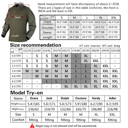 Chemise tactique IDOGEAR G3 combat avec coudières airsoft - BLACKBEARD OUTDOOR INDUSTRIES