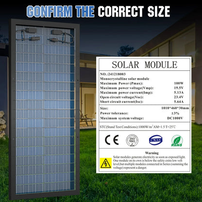 Panneaux solaires monocrystallins 400W RVPOZWER à double face, 25,5% rendement avec cellules 18BB pour toiture résidentielle - BLACKBEARD OUTDOOR INDUSTRIES