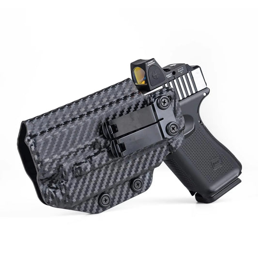 Holster IWB Kydex Glock 19 / 19X / 23 / 25 / 32 / 44 / 45 – Compatible Olight Baldr S | Porté Dissimulé Appendice, Coupe Optique