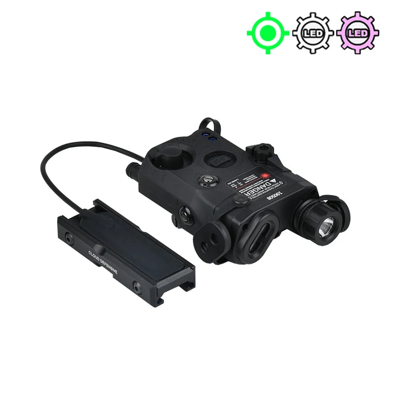 WADSN PEQ-15 LA-5C Désignateur Laser Tactique Rouge Vert Bleu – Rail 20mm - BLACKBEARD OUTDOOR INDUSTRIES