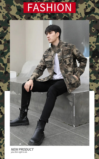 Veste Militaire vintage Camouflage Homme – Décontractée & Résistante | Printemps & Automne - BLACKBEARD OUTDOOR INDUSTRIES