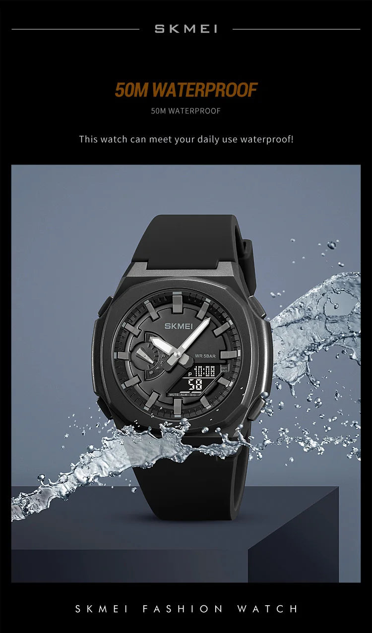 Montre de Sport SKMEI 2091 pour Homme – Montre Numérique Militaire Résistante à l'Eau avec Fonction Compte à Rebours et Date - BLACKBEARD OUTDOOR INDUSTRIES