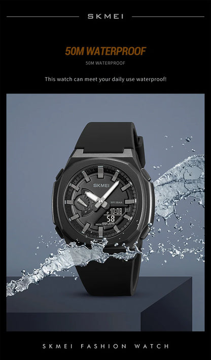 Montre de Sport SKMEI 2091 pour Homme – Montre Numérique Militaire Résistante à l'Eau avec Fonction Compte à Rebours et Date - BLACKBEARD OUTDOOR INDUSTRIES