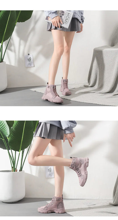 Bottines Femme en Toile – Style Désert & Moto – Hautes, Plates et Tendance – UXST - BLACKBEARD OUTDOOR INDUSTRIES