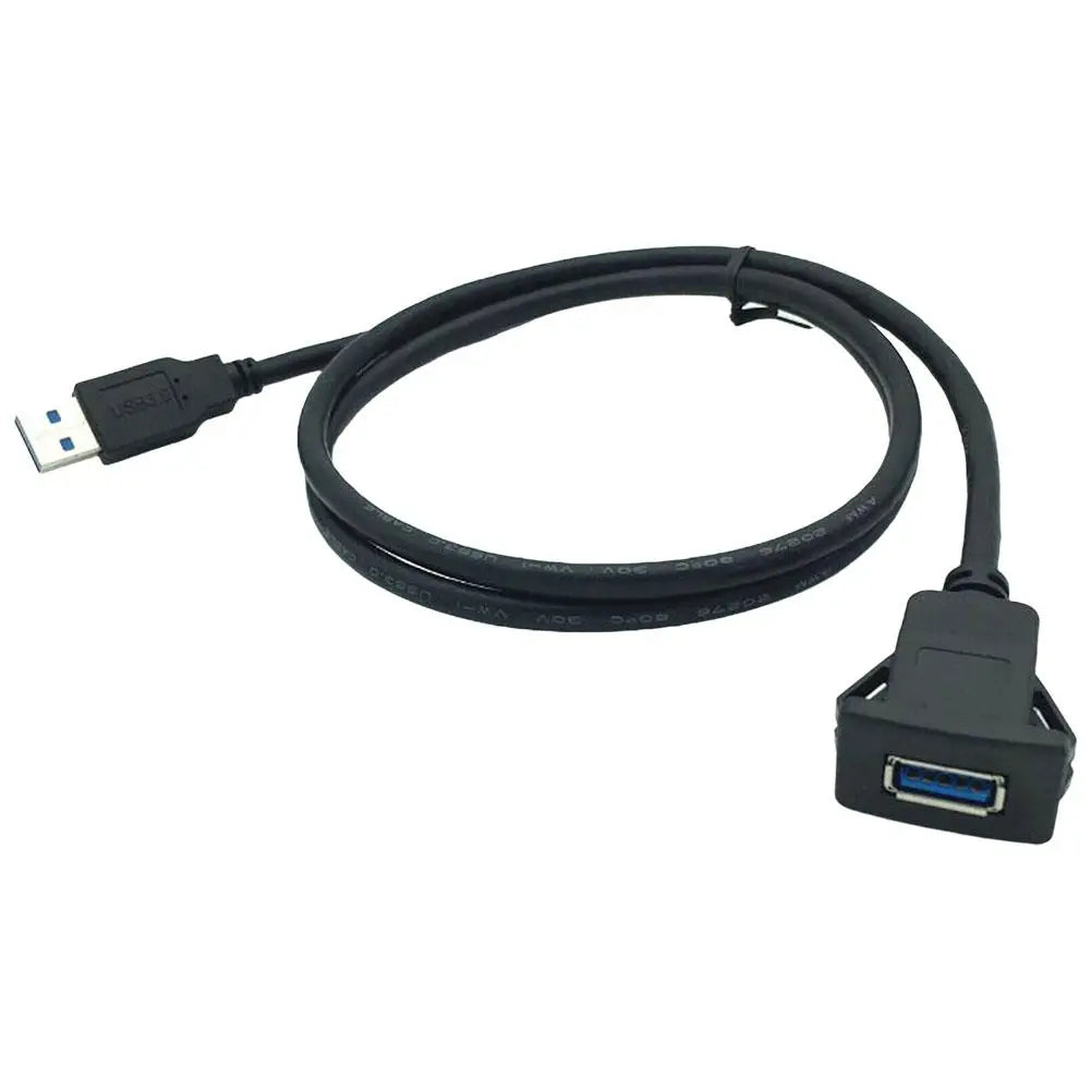 Câble USB 2.0 Encastrable pour Voiture / Camping-Car / Bateau – Montage Tableau de Bord (1 mètre) - BLACKBEARD OUTDOOR INDUSTRIES