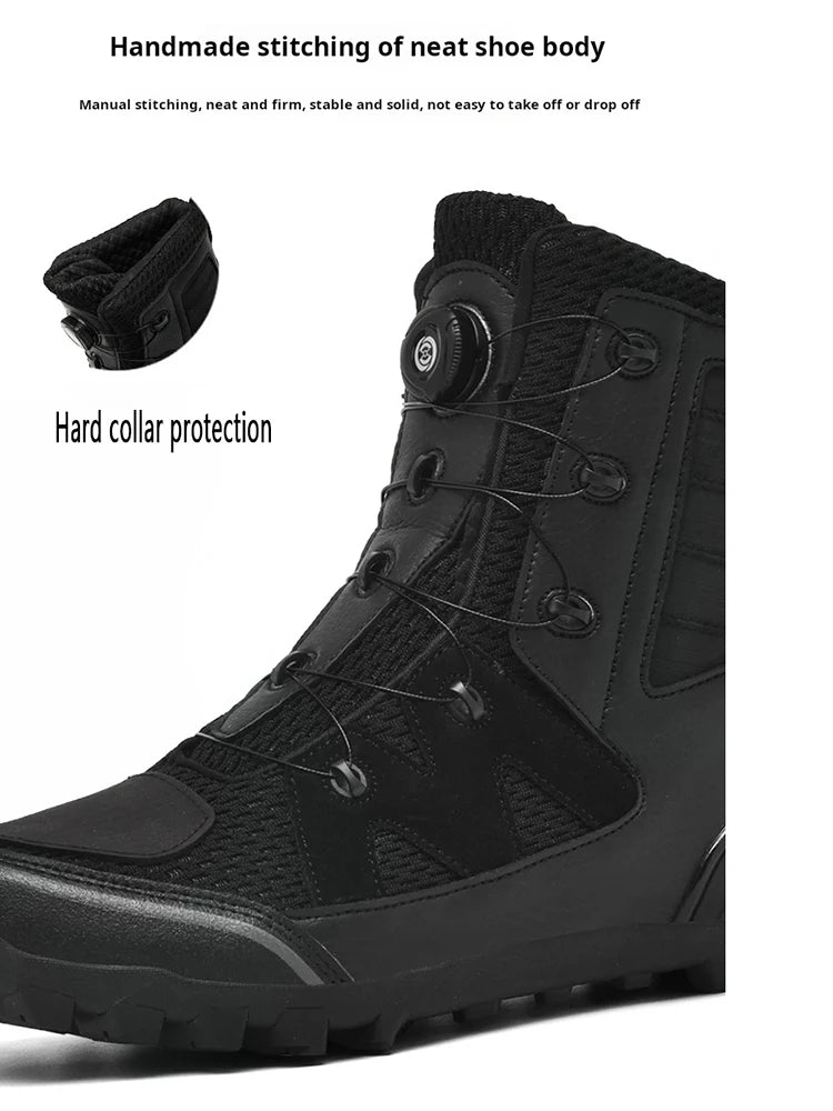 Bottes Moto Homme – Chaussures Respirantes 4 Saisons – Bottines de Moto Style Cruiser / Touring | Unisexe - BLACKBEARD OUTDOOR INDUSTRIES