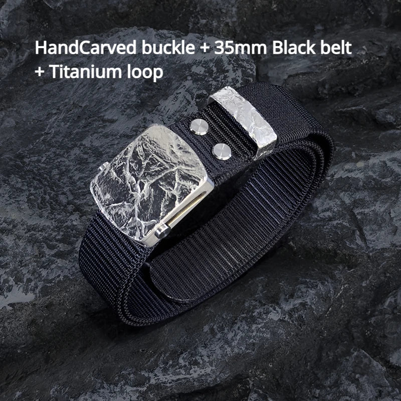 Ceinture Tactique en Nylon avec Boucle Automatique en Titane Pur (35/38 mm) Ma boutique