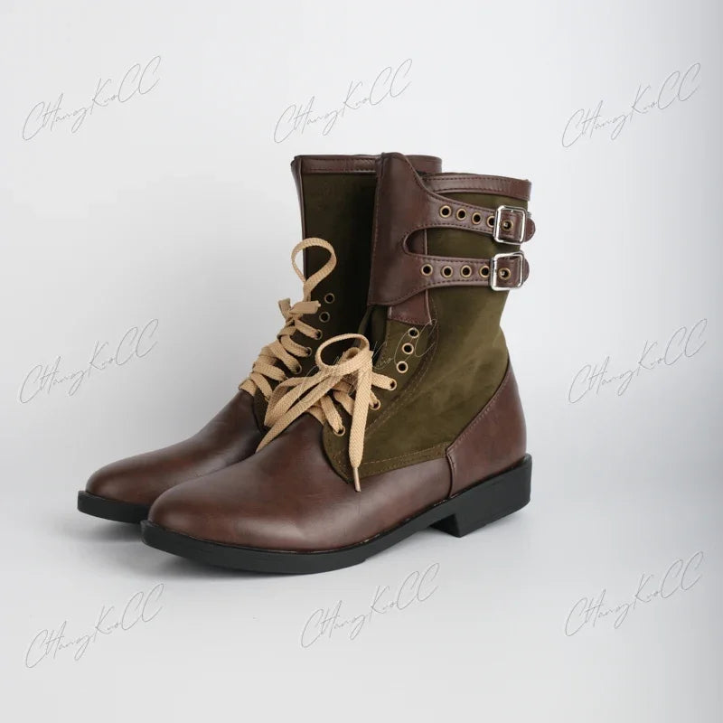 Rangers Militaires Style Armée – Bottes Tactiques Cuir PU Lacets Outdoor Unisexe