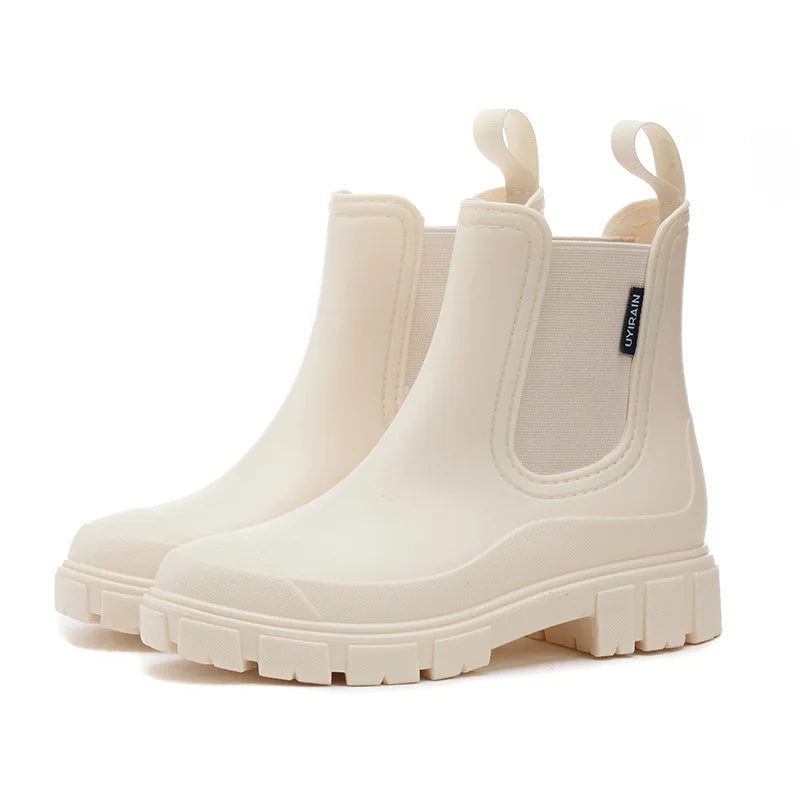 Bottes de pluie imperméables femme - Chelsea mi-mollet