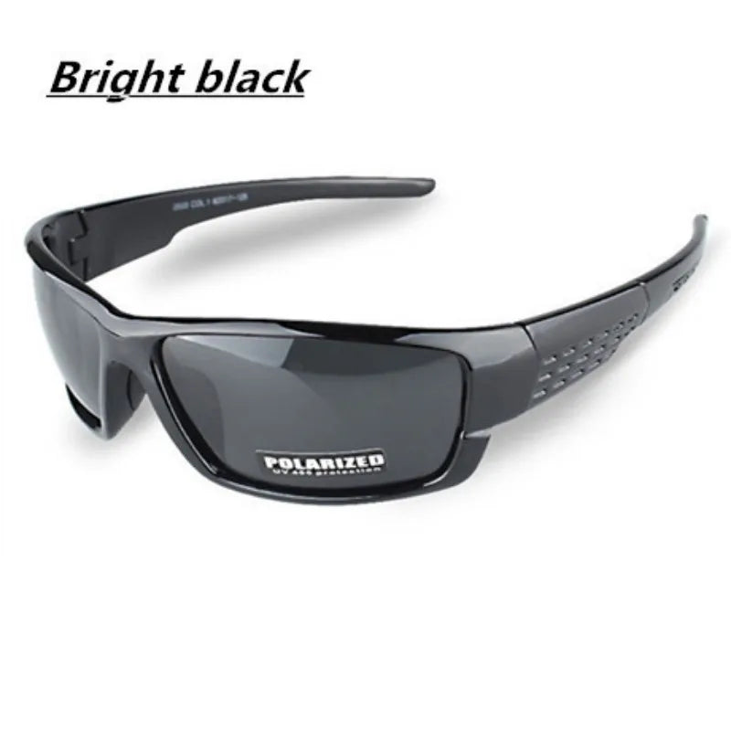 Lunettes de Sport Polarisées UV400 – Monture Noire Style Ovale | Conduite, Pêche, Outdoor
