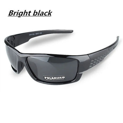 Lunettes de Sport Polarisées UV400 – Monture Noire Style Ovale | Conduite, Pêche, Outdoor