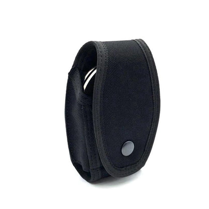 Étui menottes fermé en nylon pour ceinturon, menottes à chaîne ou charnière, noir